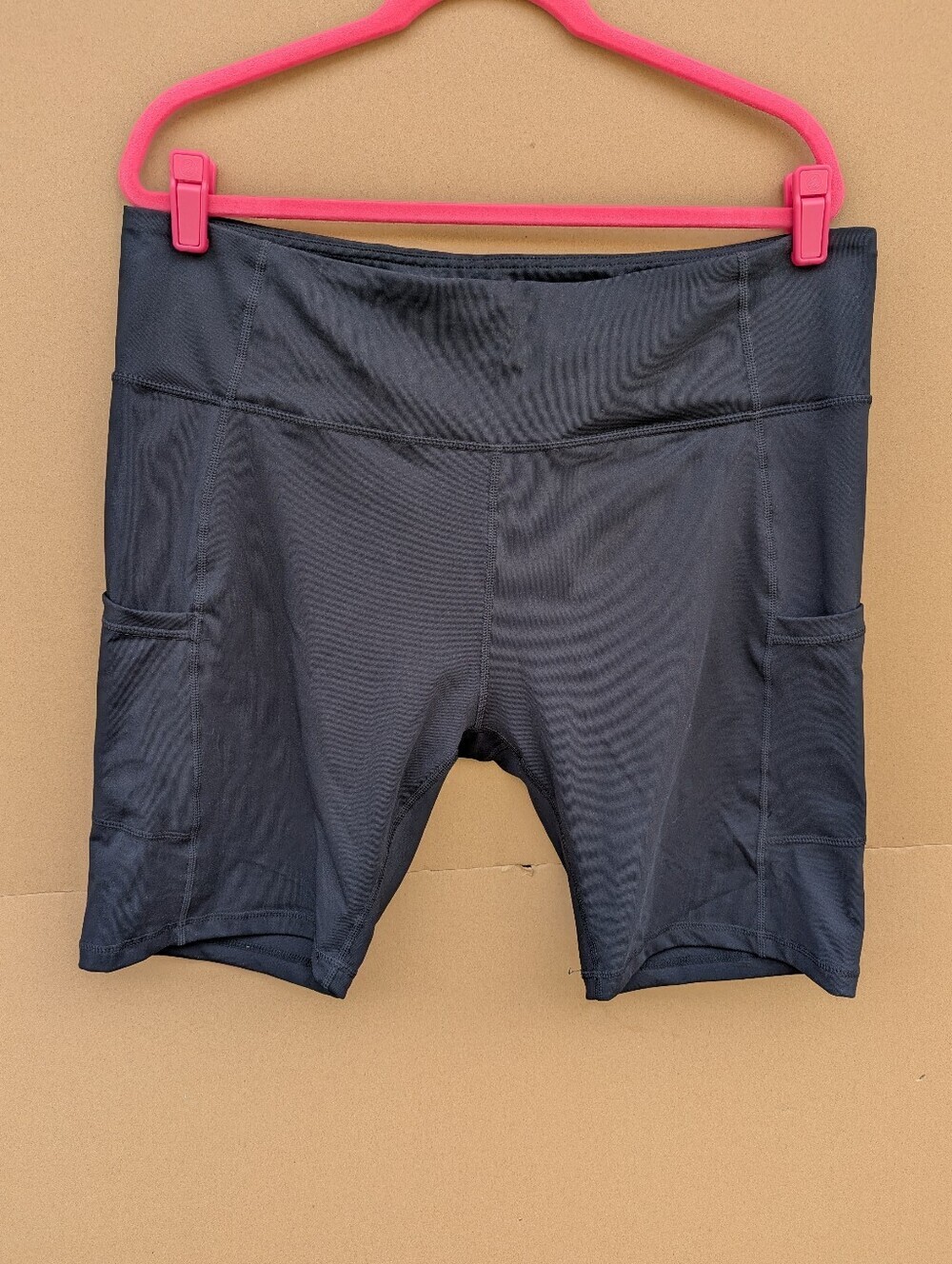 Baleaf High Waisted Biker Shorts 3XL Black Side Pockets Activewear Workout Gym